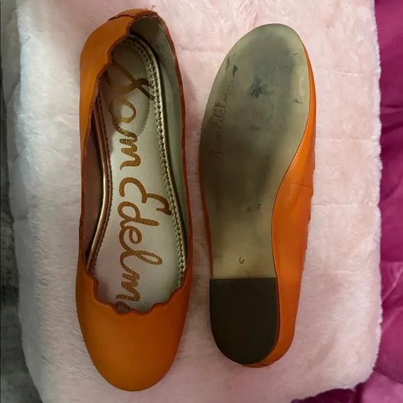 Sam Edelman Tangerine Scalloped Flats - Picture 4 of 7